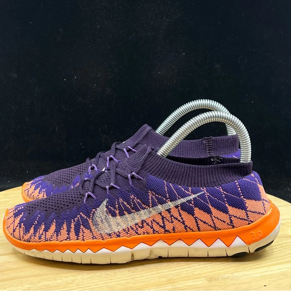 Nike Flyknit 3.0 Women’s Running Sneakers Orange/Purple Size 7